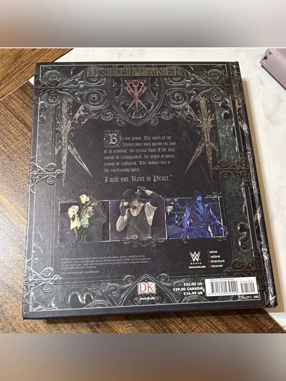 DK WWE Undertaker 25 Years of Destruction Hardcover Book 2015